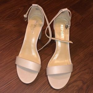 NEW Report leather mini heels